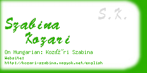 szabina kozari business card